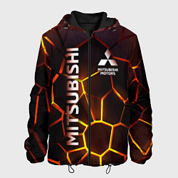 Куртка с капюшоном мужская Митсубиси подсветка 3D плит, цвет: 3D-черный
