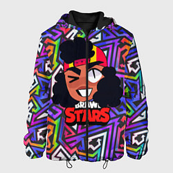 Куртка с капюшоном мужская Meg из игры Brawl Stars, цвет: 3D-черный