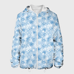 Куртка с капюшоном мужская Морозное Снежное Утро, цвет: 3D-белый