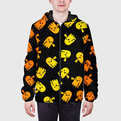 Куртка с капюшоном мужская BOO! ПРИЗРАК, ПРИВЕДЕНИЕ ХЕЛЛОУИН ОРАНЖЕВЫЙ, цвет: 3D-черный — фото 2