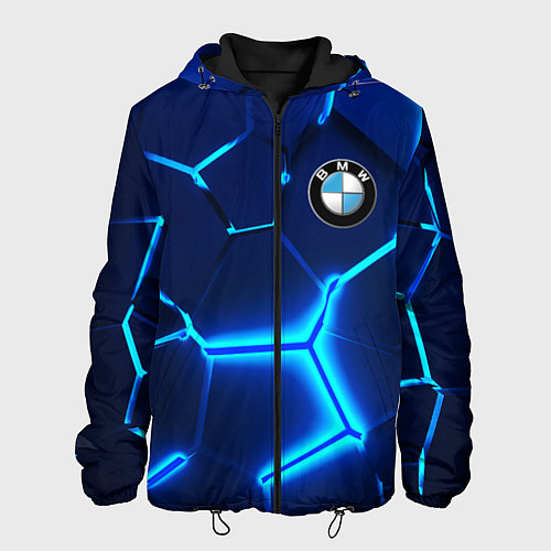 Мужская куртка BMW LOGO 3Д ПЛИТЫ ГЕОМЕТРИЯ / 3D-Черный – фото 1