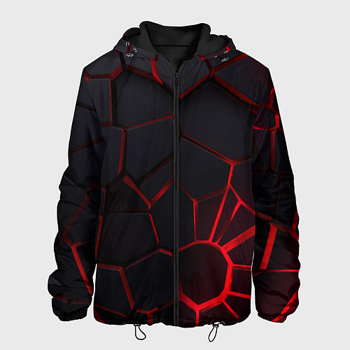 Мужская куртка Адские 3D плиты 3Д геометрия плиты / 3D-Черный – фото 1