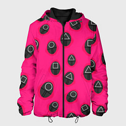 Куртка с капюшоном мужская Игра в кальмара TКК, цвет: 3D-черный