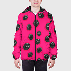 Куртка с капюшоном мужская Игра в кальмара TКК, цвет: 3D-черный — фото 2