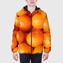 Куртка с капюшоном мужская Мандаринчик чик, цвет: 3D-черный — фото 2