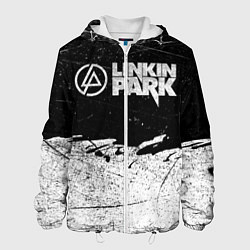 Куртка с капюшоном мужская Линкин Парк Лого Рок ЧБ Linkin Park Rock, цвет: 3D-белый