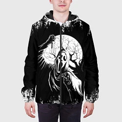 Куртка с капюшоном мужская Крик Хэллоуин Хоррор Scream Halloween, цвет: 3D-черный — фото 2