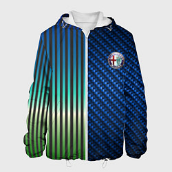 Куртка с капюшоном мужская Фантазия на тему Alfa-Romeo, цвет: 3D-белый