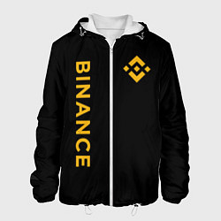 Куртка с капюшоном мужская БИНАНС ЛОГО КАРБОН BINANCE LOGO, цвет: 3D-белый