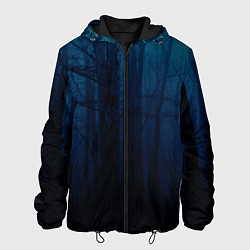 Куртка с капюшоном мужская Gloomy forest, цвет: 3D-черный