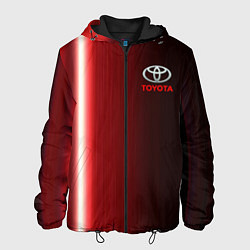 Куртка с капюшоном мужская Toyota В полоску, цвет: 3D-черный