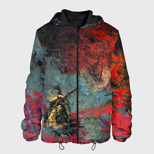 Мужская куртка Sekiro Самурай против дракона / 3D-Черный – фото 1