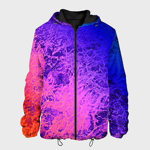Мужская куртка Абстрактный пурпурно-синий / 3D-Черный – фото 1