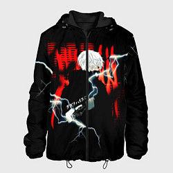 Куртка с капюшоном мужская Аниме Канеки Кен Токийский Гуль Tokyo Ghoul, цвет: 3D-черный
