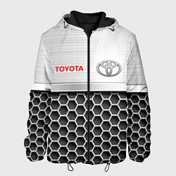 Куртка с капюшоном мужская Toyota Стальная решетка, цвет: 3D-черный