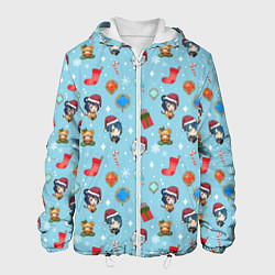 Куртка с капюшоном мужская GI Christmas Pattern, цвет: 3D-белый
