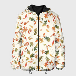 Куртка с капюшоном мужская Тёплая осень, цвет: 3D-черный
