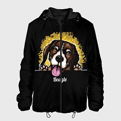 Куртка с капюшоном мужская Бигль Beagle, цвет: 3D-черный