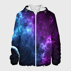 Куртка с капюшоном мужская NEON GALAXY НЕОНОВЫЙ КОСМОС, цвет: 3D-белый