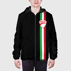 Куртка с капюшоном мужская DUCATI MOTOCYCLE ITALY LINE, цвет: 3D-черный — фото 2