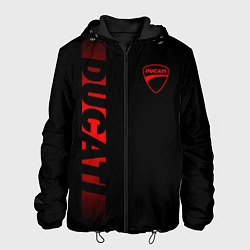 Куртка с капюшоном мужская DUCATI BLACK RED LINE, цвет: 3D-черный