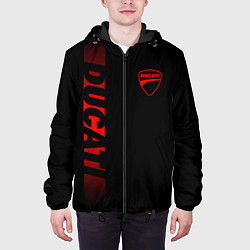 Куртка с капюшоном мужская DUCATI BLACK RED LINE, цвет: 3D-черный — фото 2