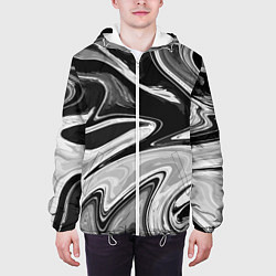 Куртка с капюшоном мужская Abstraction vanguard, цвет: 3D-белый — фото 2