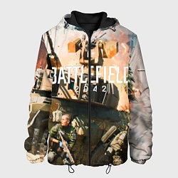 Куртка с капюшоном мужская Battlefield 2042 - отряд, цвет: 3D-черный