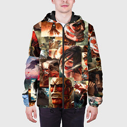 Куртка с капюшоном мужская Атака Титанов Shingeki no Kyojin, цвет: 3D-черный — фото 2