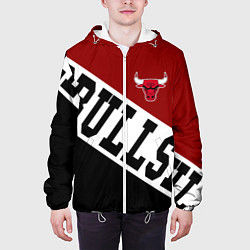 Куртка с капюшоном мужская Чикаго Буллз, Chicago Bulls, SPORT, цвет: 3D-белый — фото 2
