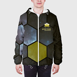 Куртка с капюшоном мужская JWST space cell theme, цвет: 3D-белый — фото 2