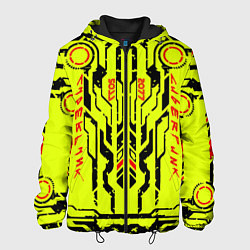 Куртка с капюшоном мужская Cyberpunk 2077 YELLOW, цвет: 3D-черный