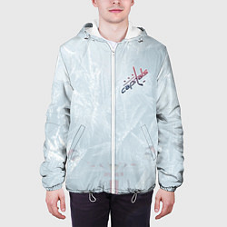 Куртка с капюшоном мужская Washington Capitals Grey Ice theme, цвет: 3D-белый — фото 2