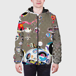Куртка с капюшоном мужская Takashi Murakami арт с языками, цвет: 3D-черный — фото 2