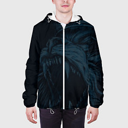 Куртка с капюшоном мужская Zenit lion dark theme, цвет: 3D-белый — фото 2