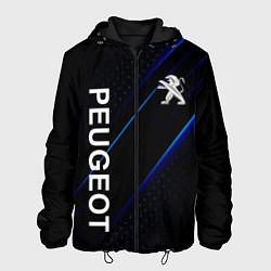 Куртка с капюшоном мужская ПЕЖО, Peugeot, цвет: 3D-черный
