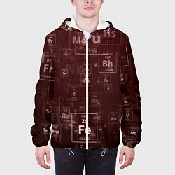 Куртка с капюшоном мужская Fe - Таблица Менделеева, цвет: 3D-белый — фото 2