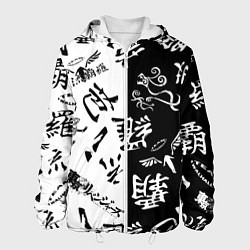 Куртка с капюшоном мужская Tokyo Revengers Black & White, цвет: 3D-белый