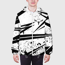Куртка с капюшоном мужская Токийские мстители - Геометрия, цвет: 3D-белый — фото 2
