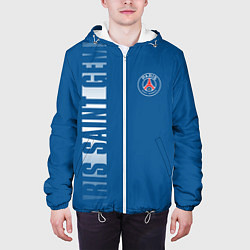 Куртка с капюшоном мужская PSG PARIS SAINT GERMAIN WHITE LINE SPORT, цвет: 3D-белый — фото 2