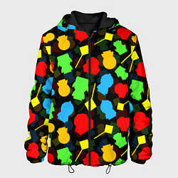 Куртка с капюшоном мужская SOUTH PARK ЮЖНЫЙ ПАРК НОВОГОДНИЙ УЗОР, цвет: 3D-черный
