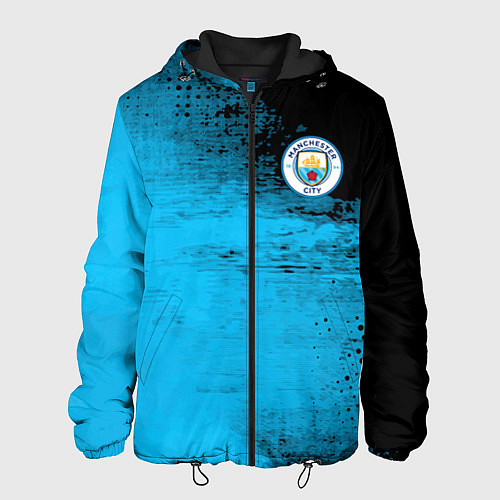 Мужская куртка Manchester City голубая форма / 3D-Черный – фото 1