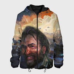 Куртка с капюшоном мужская Disco Elysium Harrier Du Bois, цвет: 3D-черный