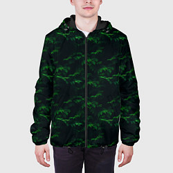 Куртка с капюшоном мужская Еловый рай, цвет: 3D-черный — фото 2