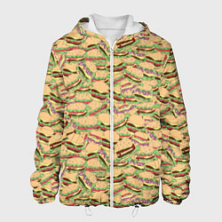 Куртка с капюшоном мужская Гамбургеры Hamburgers, цвет: 3D-белый