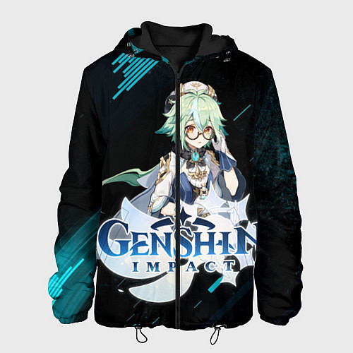 Мужская куртка Genshin Impact / 3D-Черный – фото 1
