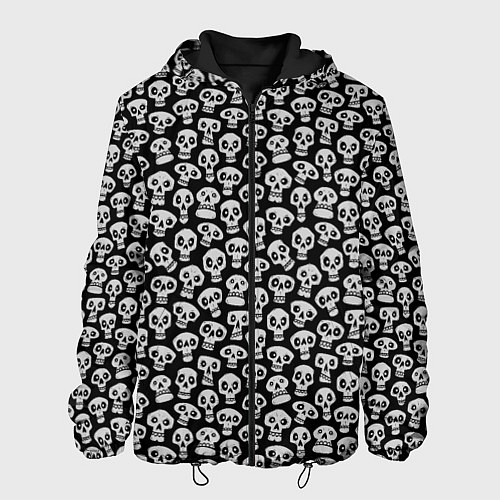 Мужская куртка Funny skulls / 3D-Черный – фото 1
