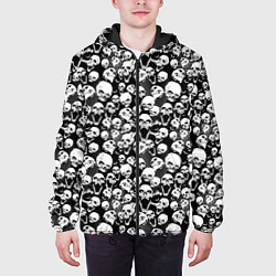 Куртка с капюшоном мужская Screaming skulls & web, цвет: 3D-черный — фото 2