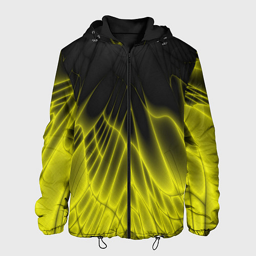 Мужская куртка Коллекция Rays Лучи Желтый и черный Абстракция 662 / 3D-Черный – фото 1