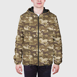 Куртка с капюшоном мужская Бегущие Дикие Лошади, цвет: 3D-черный — фото 2